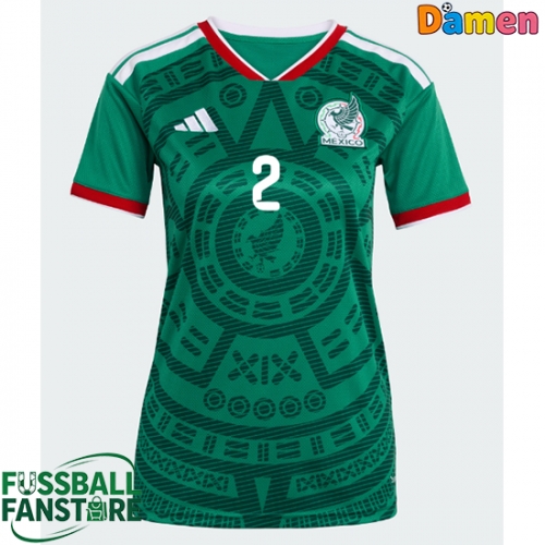 Mexiko Jorge Sanchez #2 Replik Heimtrikot Damen WM 2026 Kurzarm